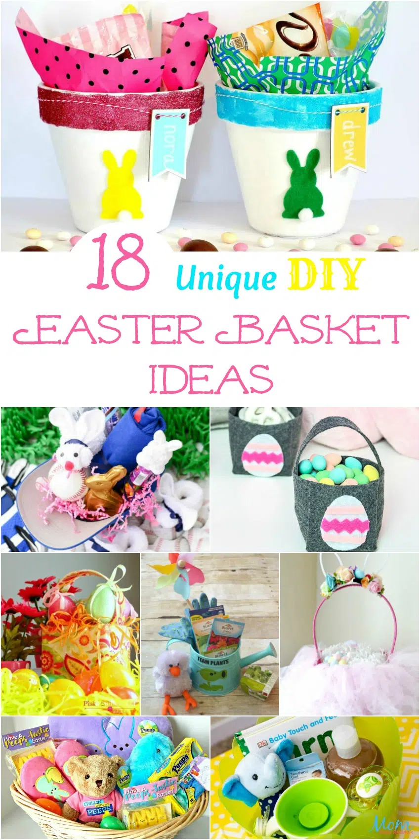 18 Unique DIY Easter Basket Ideas too Cute Not to Try! #easter #diy #easterbunny #easterbasket #crafts