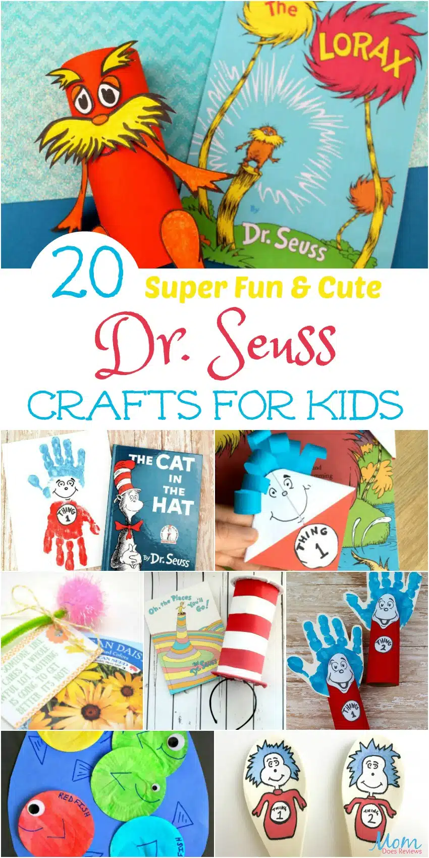 20 Super Fun & Cute Dr. Seuss Crafts for Kids  #crafts #funstuff #drseuss #fun #momapproved 
