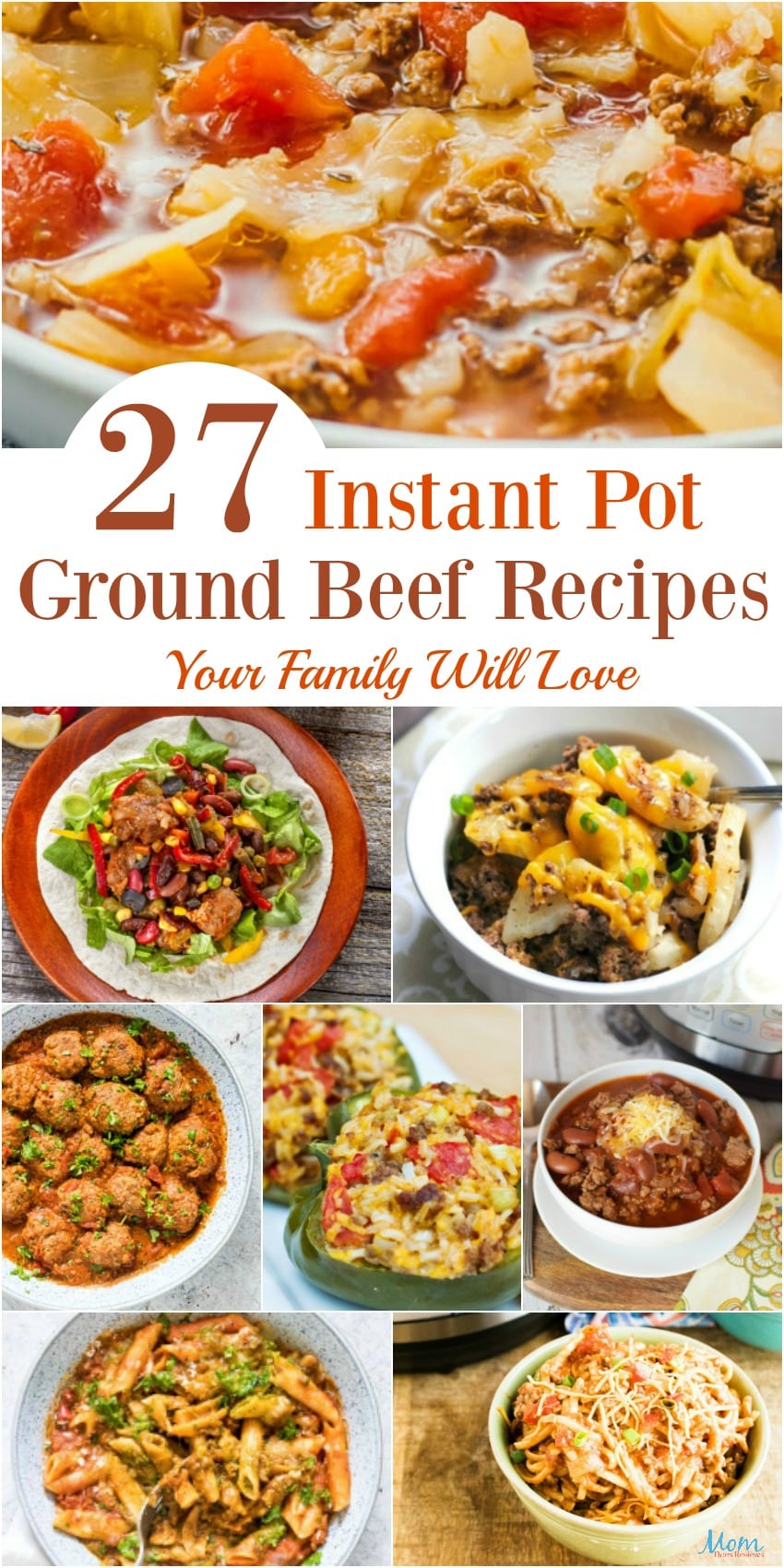 27 Instant Pot Ground Beef Recipes Your Family Will Love #instantpot #recipes #groundbeef #getinmybelly #food 