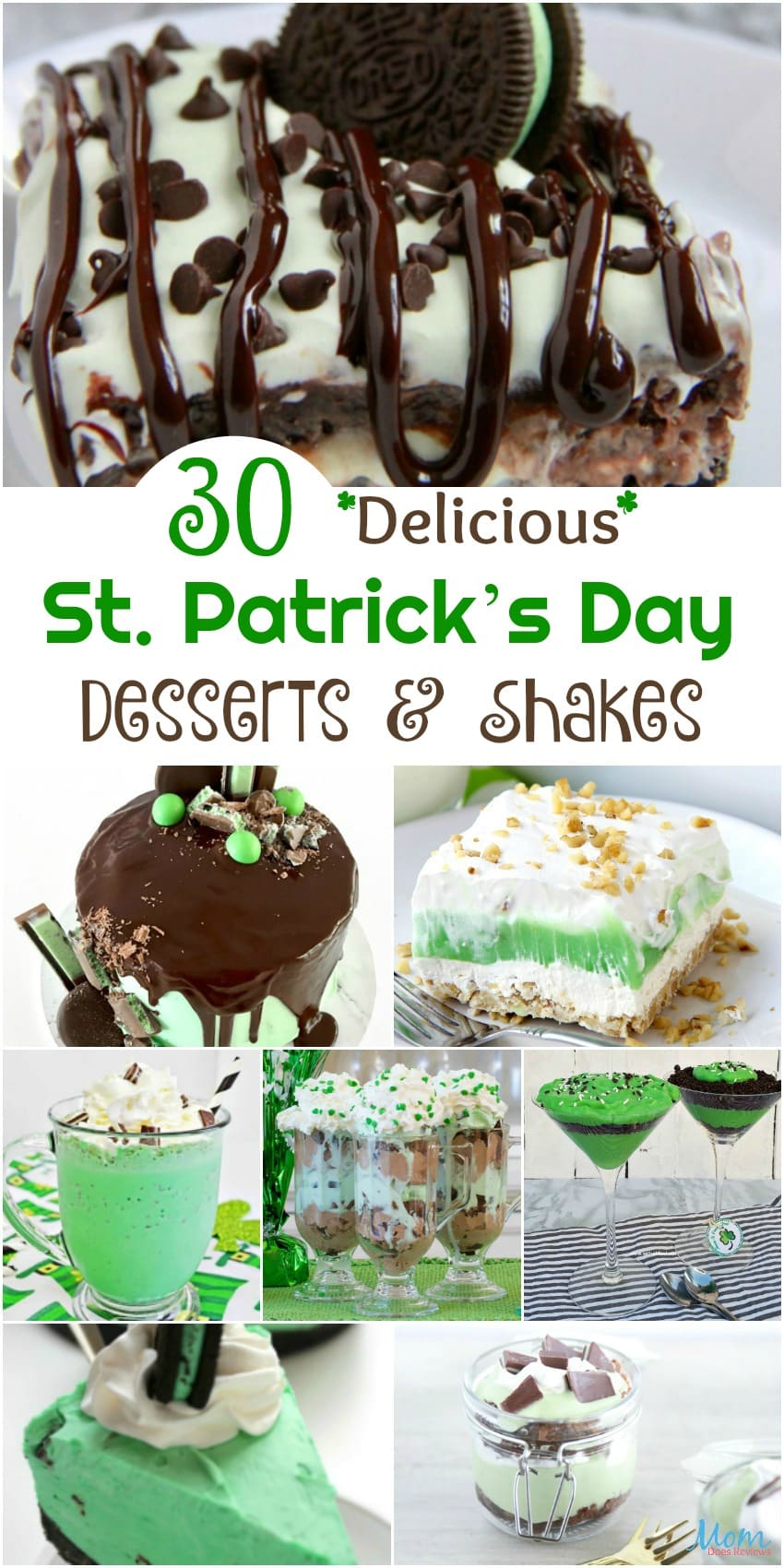 30 Delicious St. Patrick’s Day Desserts & Shakes You Will Love  #desserts #sweets #recipes #shakes #stpattysday