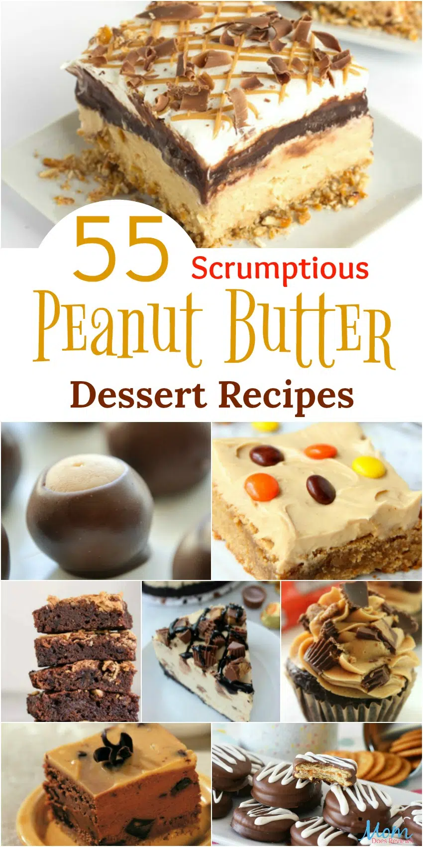 55 Scrumptious Peanut Butter Dessert Recipes that will Make you Drool {Part 1} #desserts #sweets #peanutbutter #recipes #getinmybelly