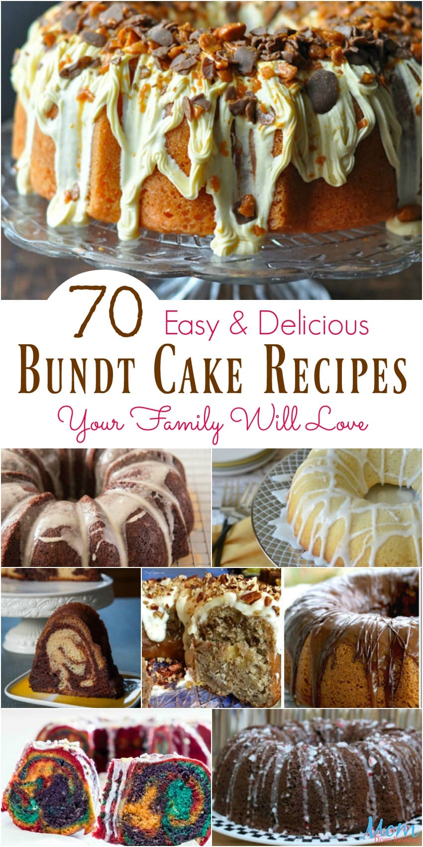 70 Easy & Delicious Bundt Cake Recipes Your Family Will Love #cakes #recipes #desserts #sweets #yummy 