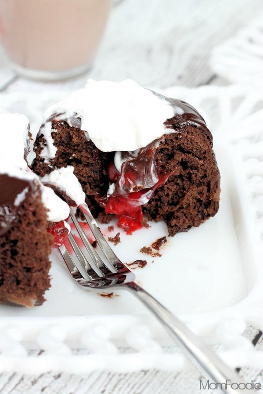 Chocolate Covered Cherry Mini Cakes