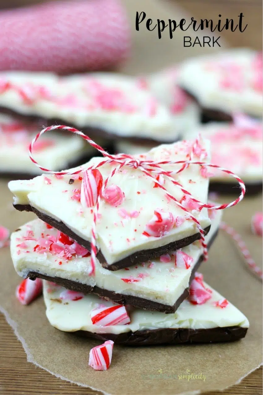 Easy Dark Chocolate Peppermint Bark