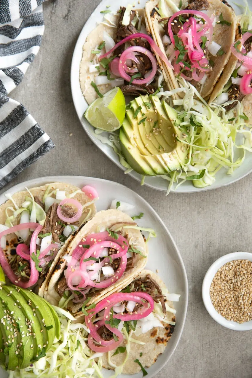 Lime Teriyaki Shredded Beef Tacos