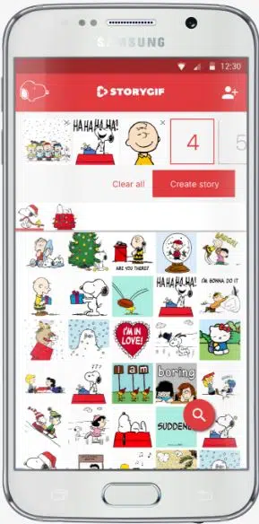 Phone Peanuts StoryGIF app image