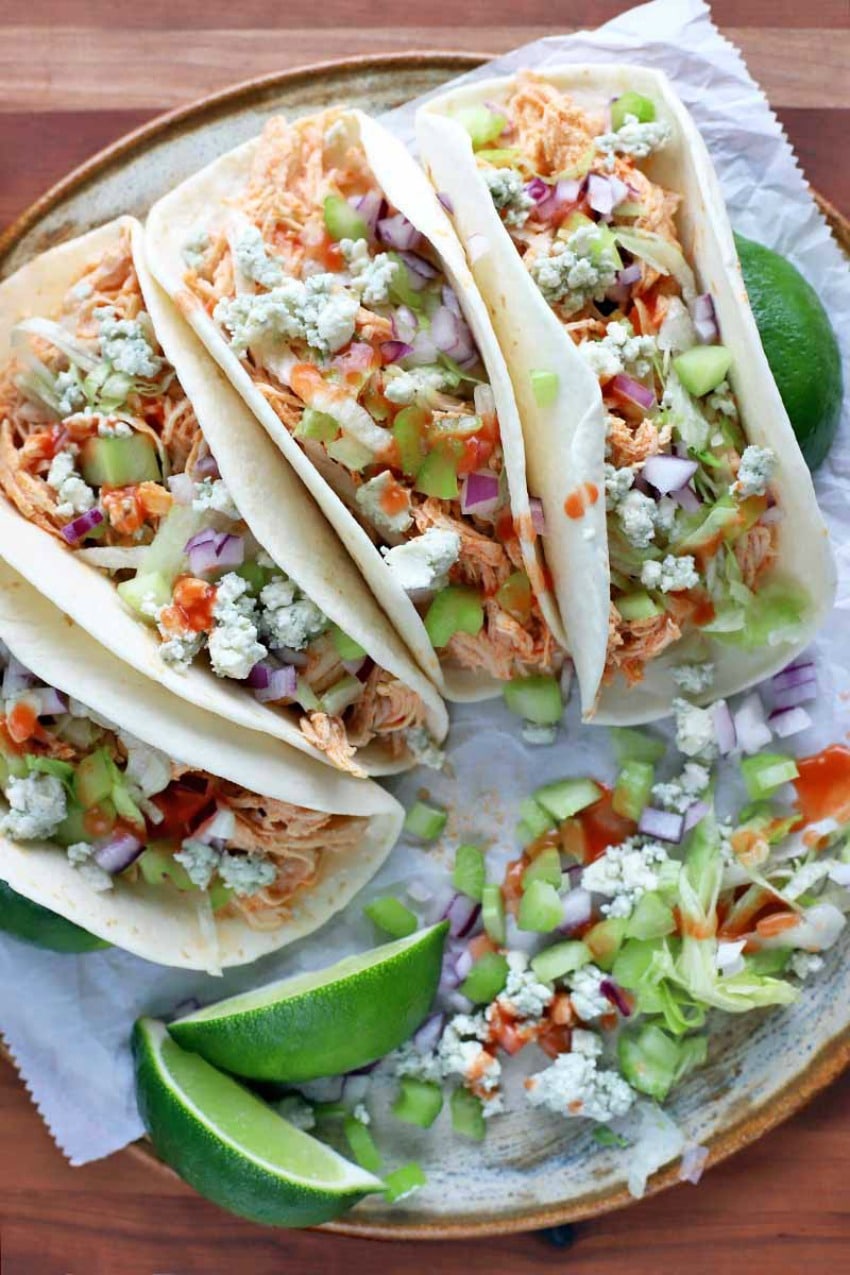 Slow Cooker Buffalo Chicken Tacos