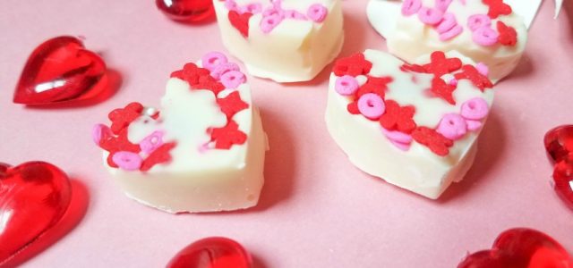 Coeurs décadents au chocolat blanc et aux amandes pour la Saint-Valentin #Sweet2019
