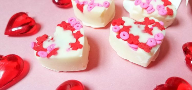 Coeurs décadents au chocolat blanc et aux amandes pour la Saint-Valentin #Sweet2019