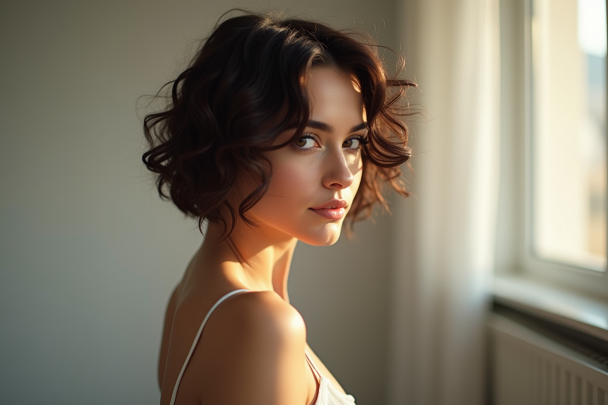 cheveux bouclés