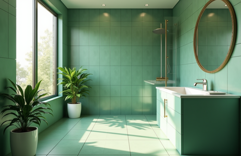 Les écueils à contourner avec le carrelage de salle de bain vert : guide exhaustif