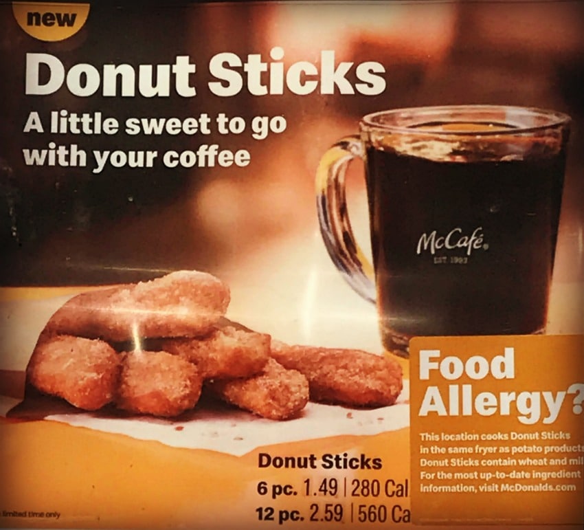 The New McCafé Donut Sticks- Add some Sweetness to Your Morning! #ad #donuts #sweets #mcdonalds #mccafe