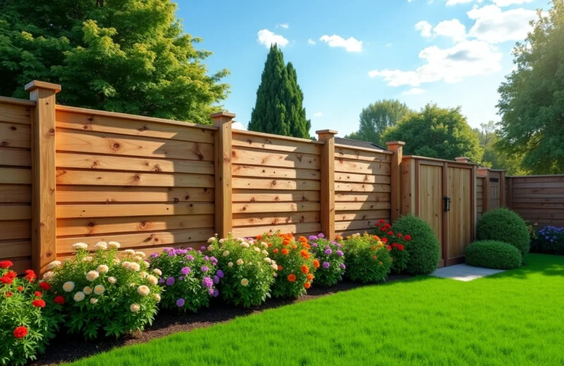 Métamorphosez votre jardin avec une clôture en lames de bois sur mesure