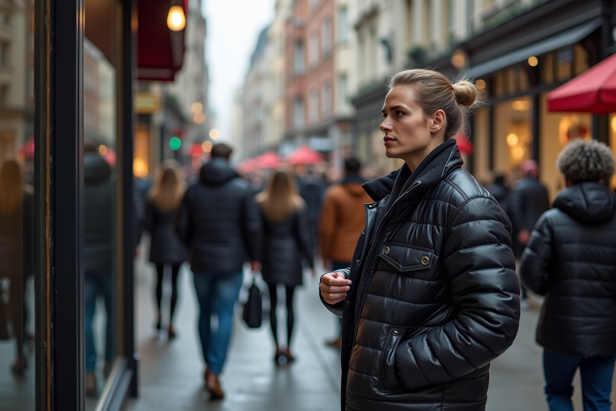 Passants mode dans une rue urbaine animée